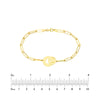 Interlocked Discs on Paper Clip Chain Bracelet