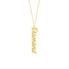 7mm Vertical Script Font Necklace
