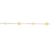 Alternating Bezel Diamond &amp; Bead Bracelet
