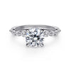 14K White Gold Round Diamond Engagement Ring