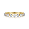 14K Yellow Gold Single Prong Diamond Anniversary Band