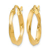 14K Polished Twisted Hoop Earrings