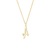 Script “A” Initial with Diamond Bezel Necklace