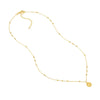 Circle Plate with Bead Frame Necklace