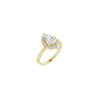 14K Yellow 9x6 mm Pear Engagement Ring Mounting