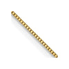 18K 16 inch .5mm Box with Spring Ring Clasp Chain