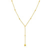 Beaded Chain Lariat Necklace