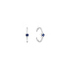 2mm Bezel Sapphire Earring Cuffs