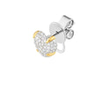 Diamond Pave Heart Stud Earrings (1/2tcw)
