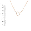 Plated Sterling Silver Sideways Heart Necklace