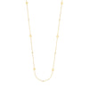 Sterling Silver CZ and Open Heart Station Long Necklace