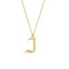Diamond Gothic 'J' Necklace