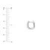 5 Row Pave Diamond Paper Clip Huggies (7/8tcw)