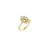 14K Yellow 8x6 mm Oval 3/8 CTW Diamond Semi-Set Halo-Style Engagement Ring