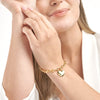 Heart Charm on Oval Rolo Chain Bracelet