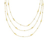 Layered Bead and Marquise Stations Necklace