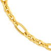 Hollow Alternating Twisted Oval Link 5+1 Chain Necklace