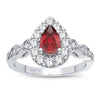14K 0.28Ct Diamond Ruby Ring