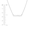 Solid and Open Hearts Bar Necklace
