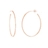 41.50mm x 31.50mm Thin Oval Post Hoop Earrings