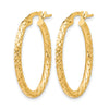 10K Polished D/C Oval Hoop Earrings