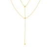 Two-Stranded Connecting Bead Dangle Necklace
