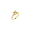 14K Yellow 8x6 mm Emerald Solitaire Engagement Ring Mounting