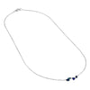 Petite Teal Sapphire and Blue Blossom Necklace