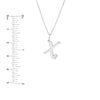 Script 'X' with Diamond Bezel Necklace