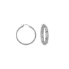 30mm x 4mm Diamond-Cut Hoop Earrings