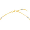 Two-Tone D/C Bead Station Rolo Chain Anklet