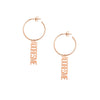 Personalization Vertical Nameplate Hoop Earrings
