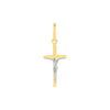 Two Tone Cross with Crucifix Pendant