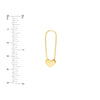 Heart Safety Pin Hoop Earrings