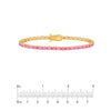 Oval Pink Sapphire Tennis Bracelet