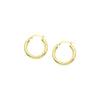 Fluted Spiral Tube Hoop Earrings