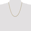 14K 2.5mm Diamond-Cut Rope Chain