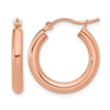 10K Rose Gold Polished Hoop Earrings