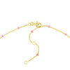 Pink Enamel Bead Saturn Chain