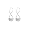 Plated Sterling Silver Open Teardrop Dangle Earrings