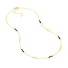 Black Enamel Alternating Bar Station Necklace