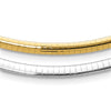 14K 4mm Two-tone Reversible Omega Necklace