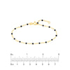 Black Enamel Bead Piatto Chain