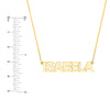 7mm Block Font Nameplate Necklace