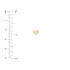 Pave Diamond Heart Stud Earrings (1/5tcw)
