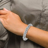 Sterling Silver RH-plated Fancy Link Bracelet