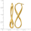 14K Polished Infinity Hoop Earrings