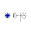 4mm Round Blue Sapphire Stud Earrings