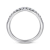 Curved-14K White Gold Diamond Anniversary Band