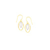 Two-Tone Double Curved Dangle Wire Earrings